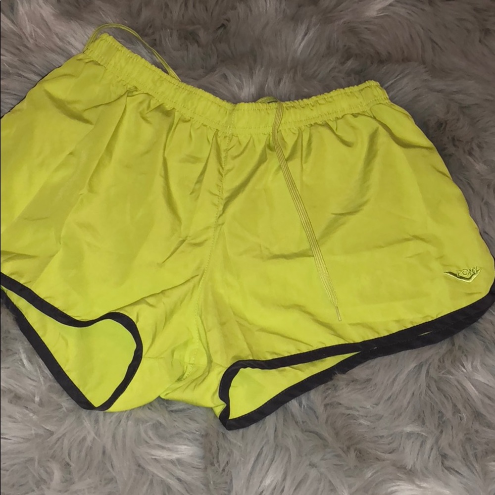 Lime green athletic shorts